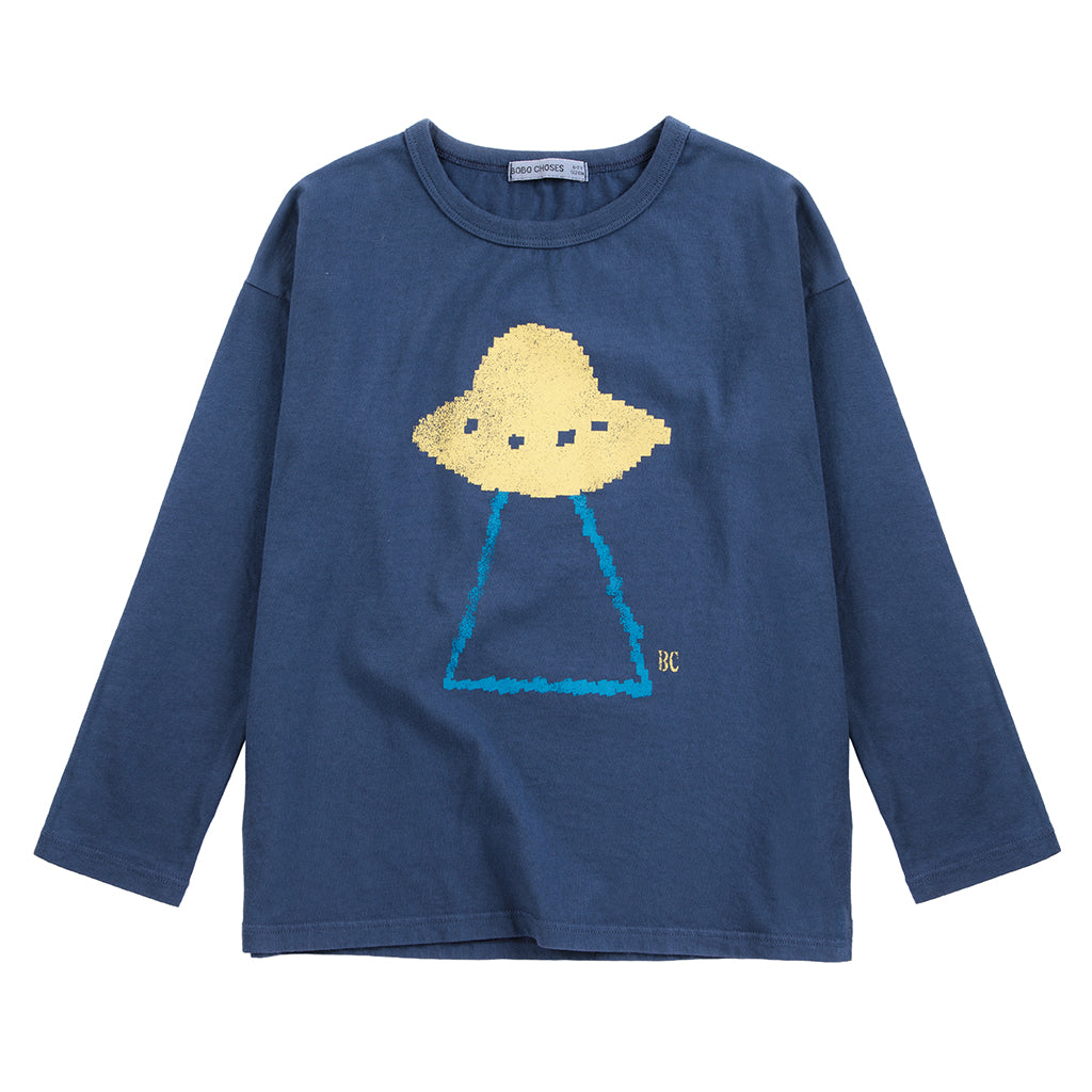 Bobo Choses Child T-shirt Pixel Abduction Print Navy Blue