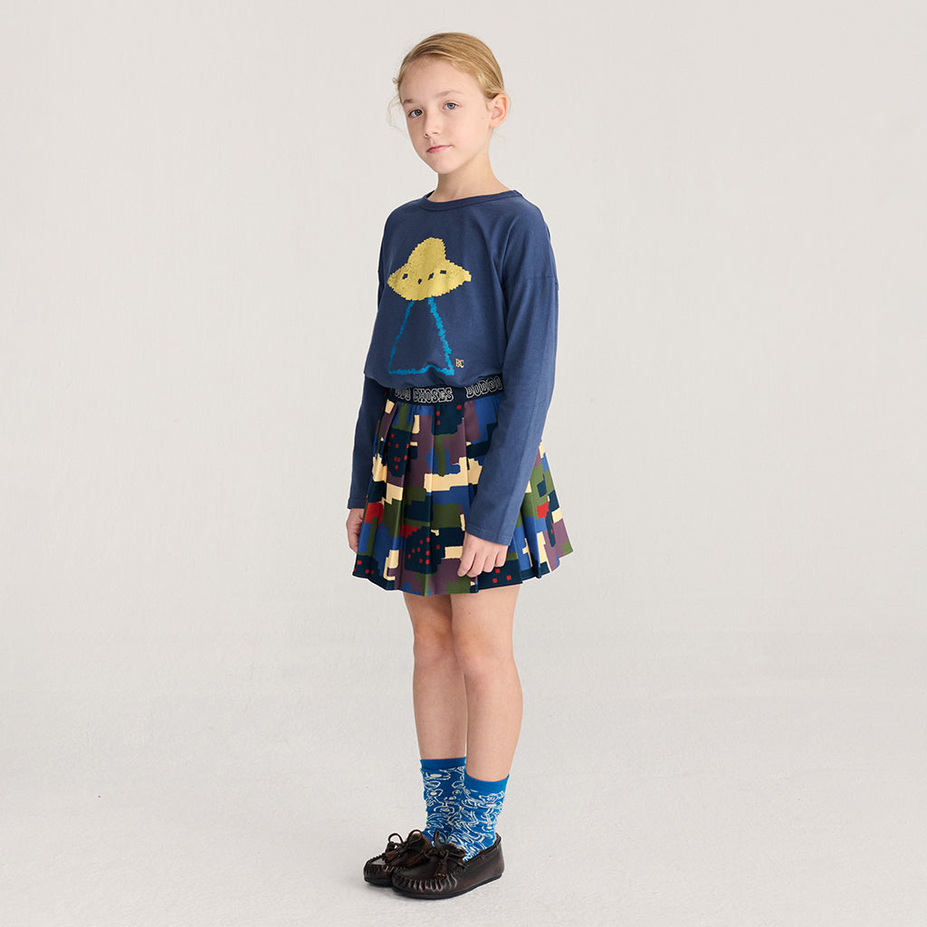 Bobo Choses Child T-shirt Pixel Abduction Print Navy Blue