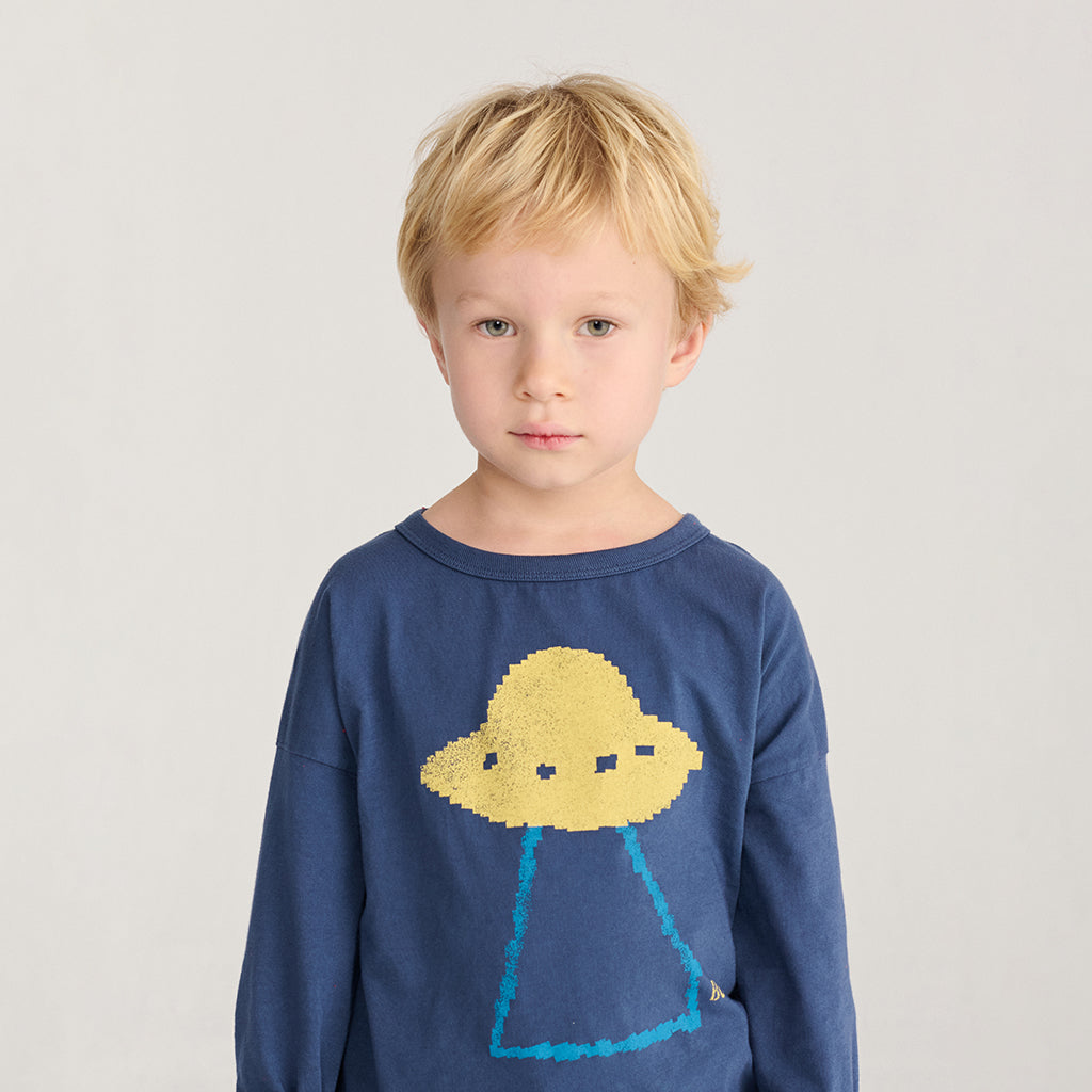 Bobo Choses Child T-shirt Pixel Abduction Print Navy Blue