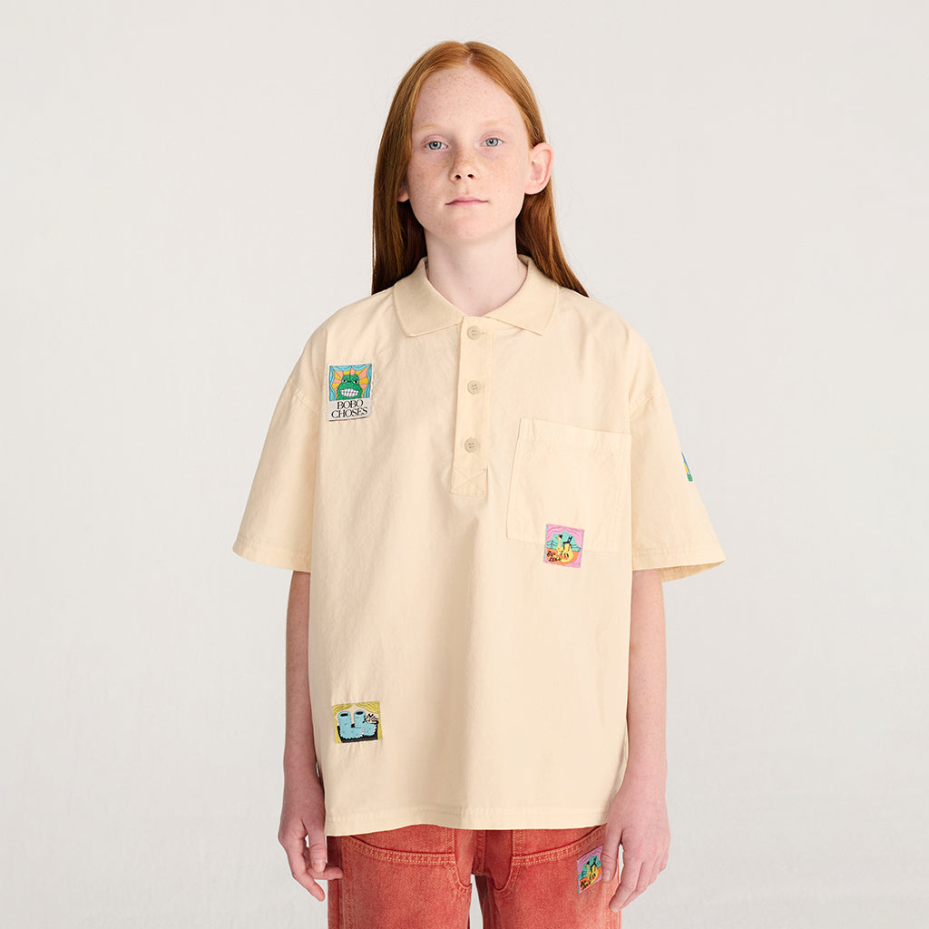 Bobo Choses Child Polo T-shirt Cream