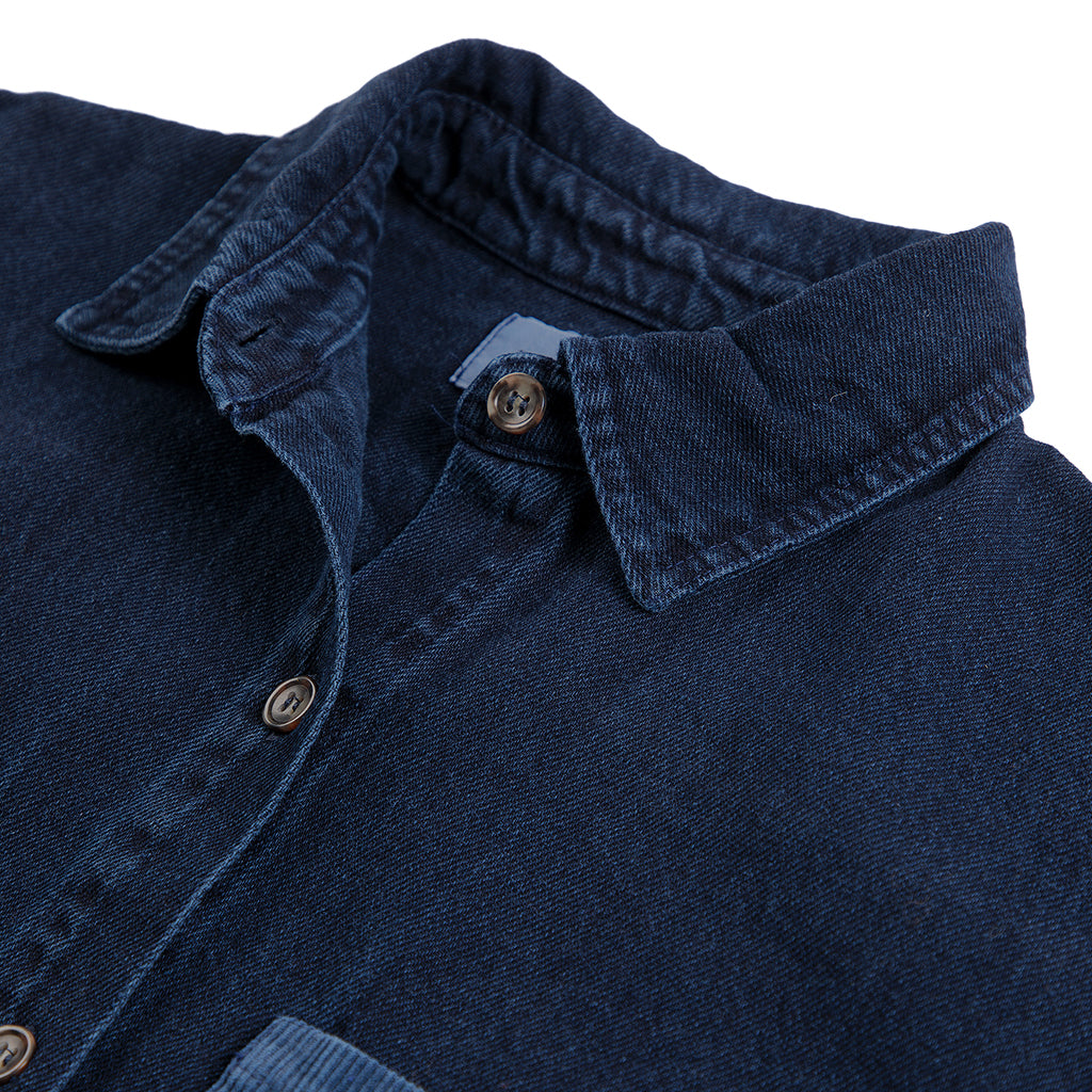Bobo Choses Child Denim Shirt With Booo Bo Choses Tag Midnight Blue