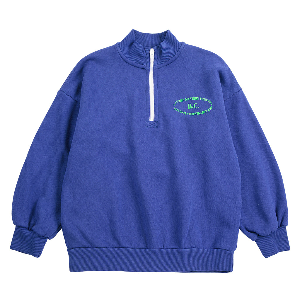 Bobo Choses Child Half Zipped Sweatshirt Navy Blue