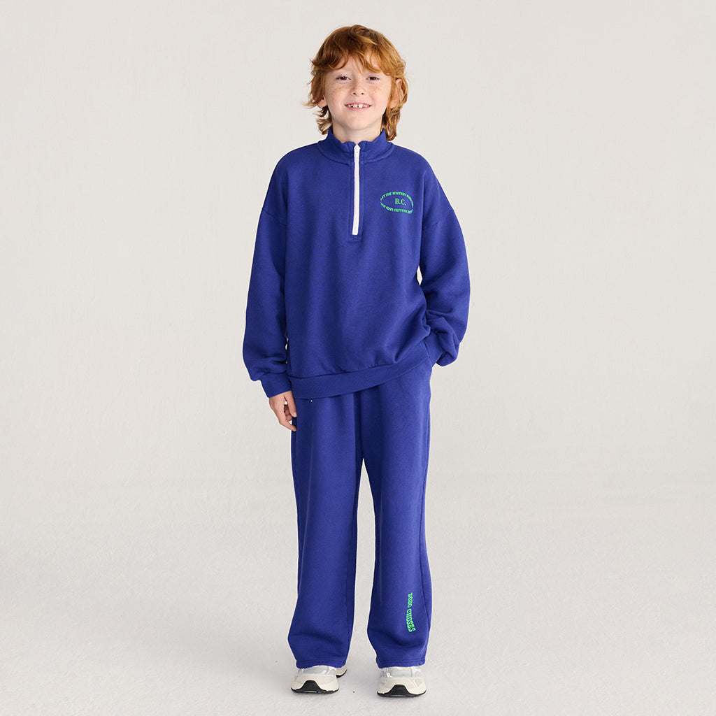 Bobo Choses Child Half Zipped Sweatshirt Navy Blue