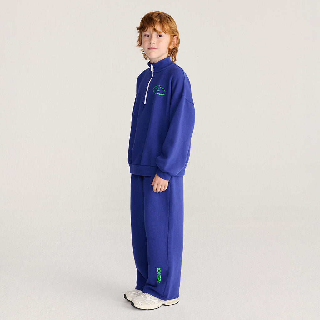 Bobo Choses Child Half Zipped Sweatshirt Navy Blue