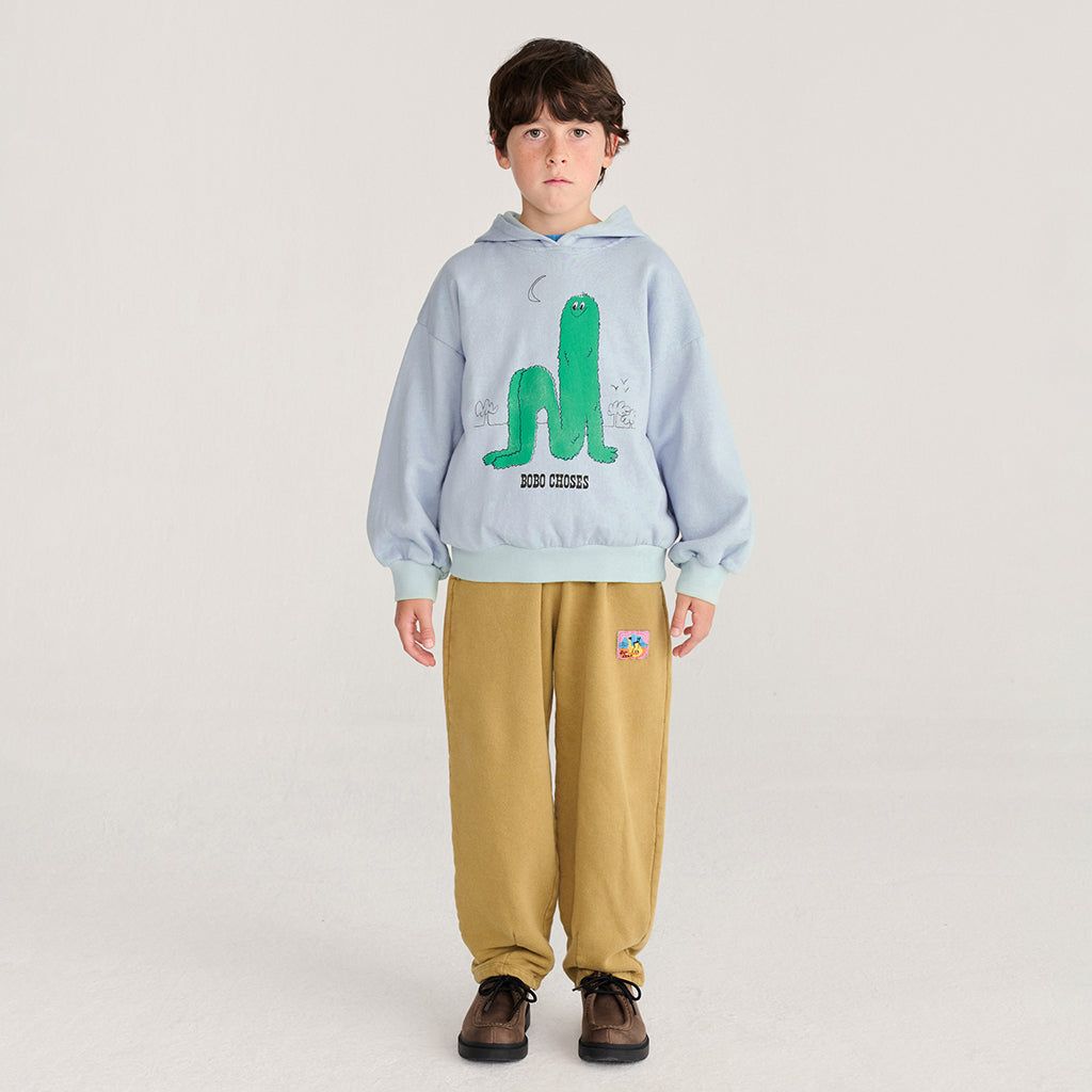 Bobo Choses Child Hooded Sweatshirt Long Puff Print Light Blue