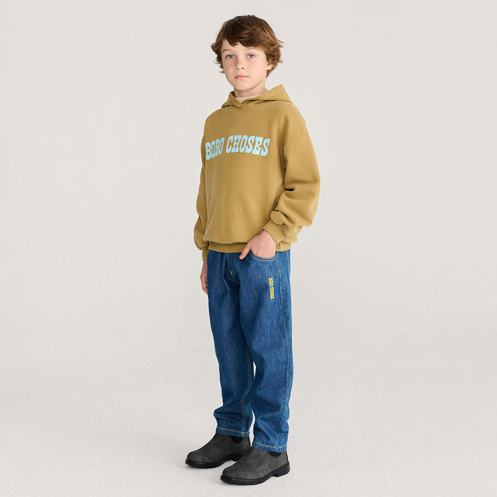 Bobo Choses Child Hooded Sweatshirt Pop Khaki Brown