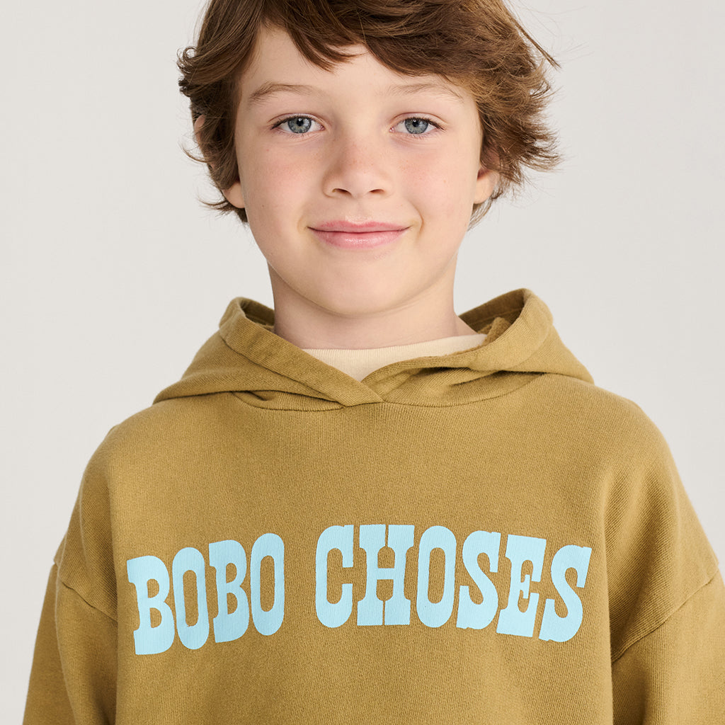 Bobo Choses Child Hooded Sweatshirt Pop Khaki Brown