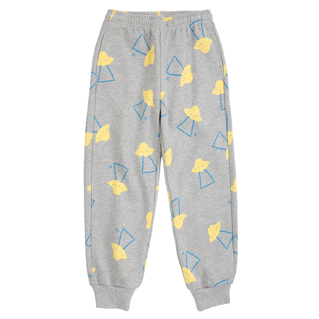 Bobo Choses Child Sweatpants All Over Pixel Abduction Print Light Heather Grey