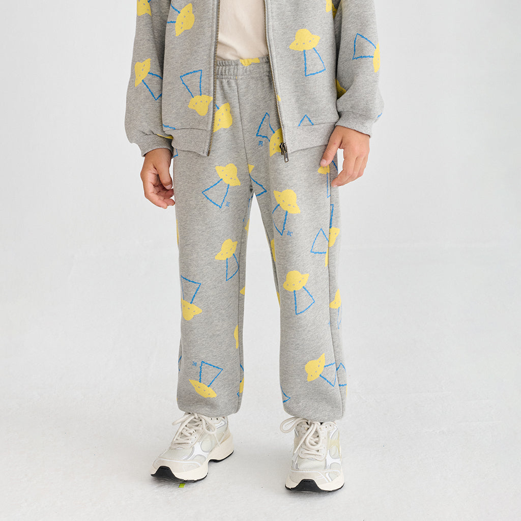 Bobo Choses Child Sweatpants All Over Pixel Abduction Print Light Heather Grey
