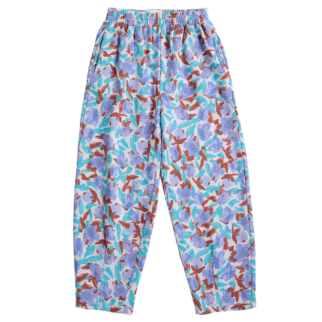 Bobo Choses Child Cocoon Sweatpants All Over Watercolour Floral Print Lavender Purple