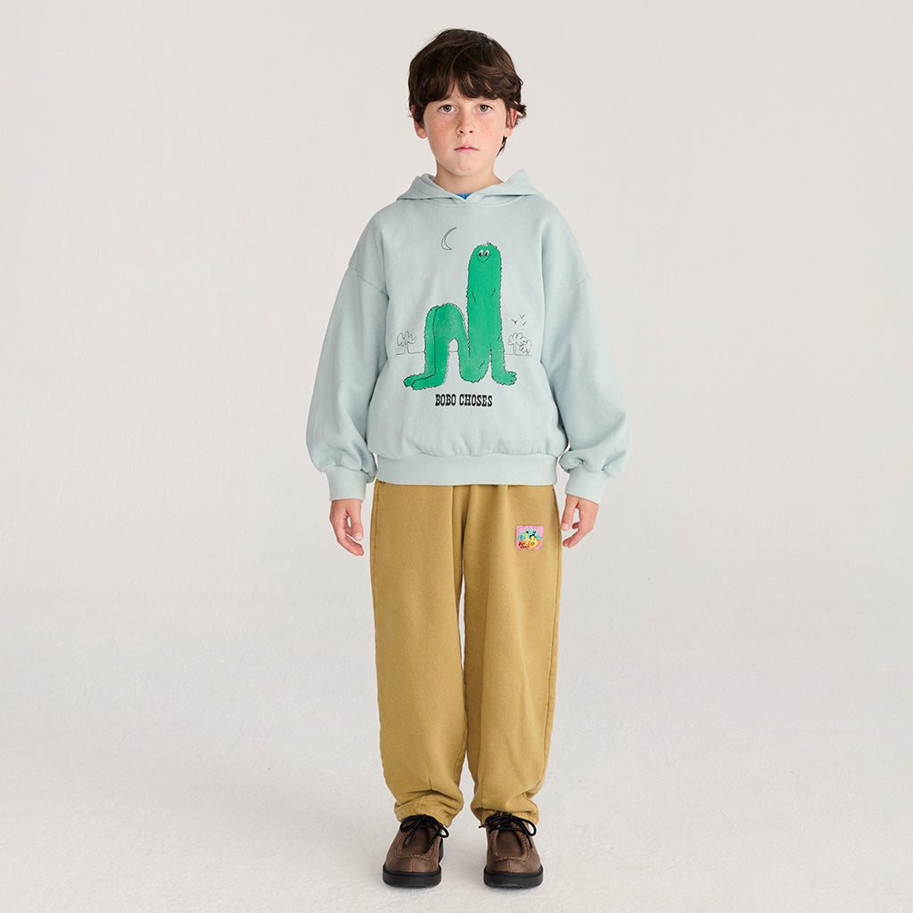 Bobo Choses Child Cocoon Sweatpants Taxi Saurus Tag Khaki Beige