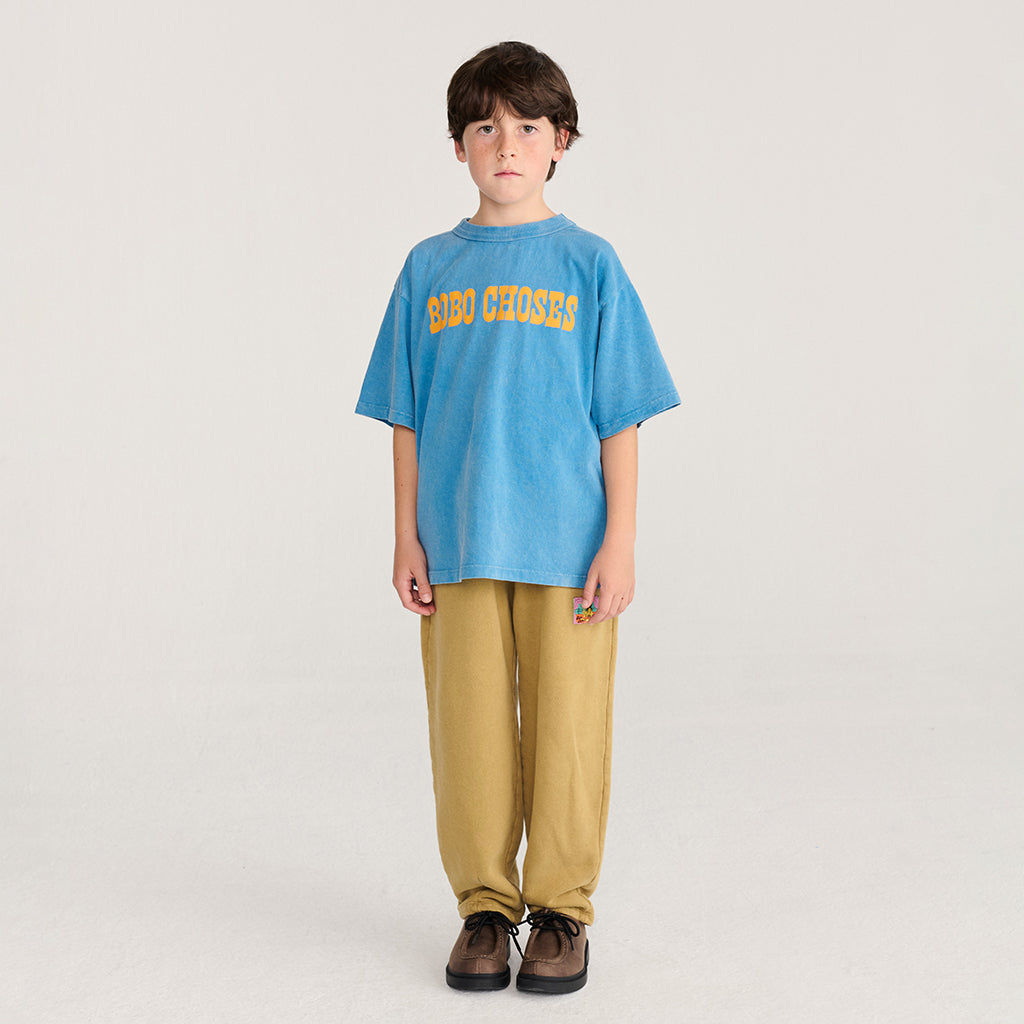 Bobo Choses Child Cocoon Sweatpants Taxi Saurus Tag Khaki Beige
