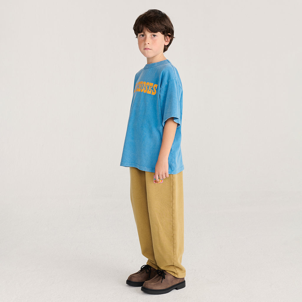 Bobo Choses Child Cocoon Sweatpants Taxi Saurus Tag Khaki Beige