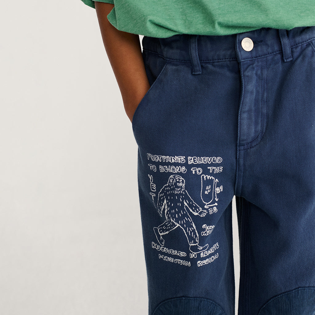 Bobo Choses Child Pants Mr. Footish Knee Pads Midnight Blue