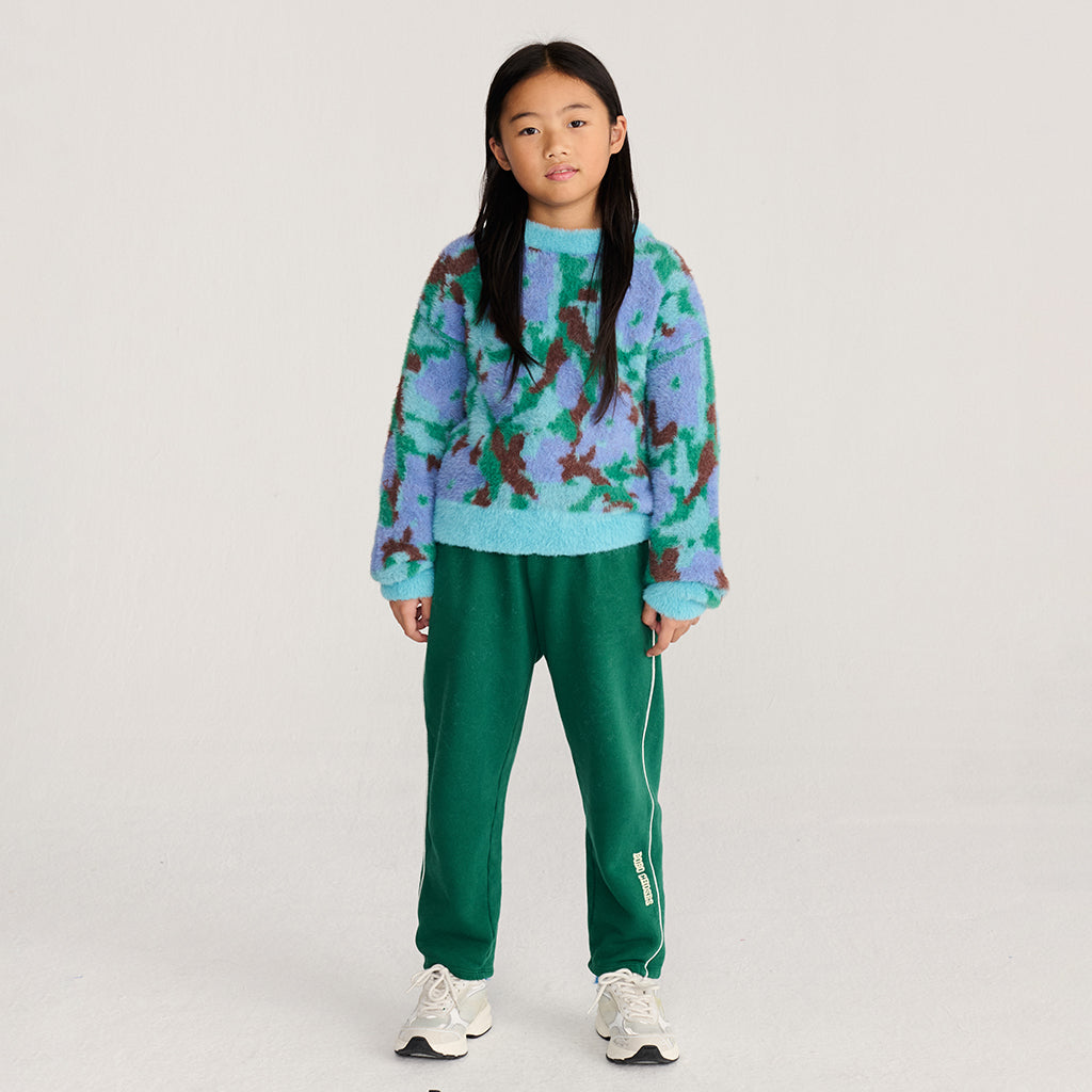 Bobo Choses Child Jacquard Sweater All Over Watercolour Floral Blue