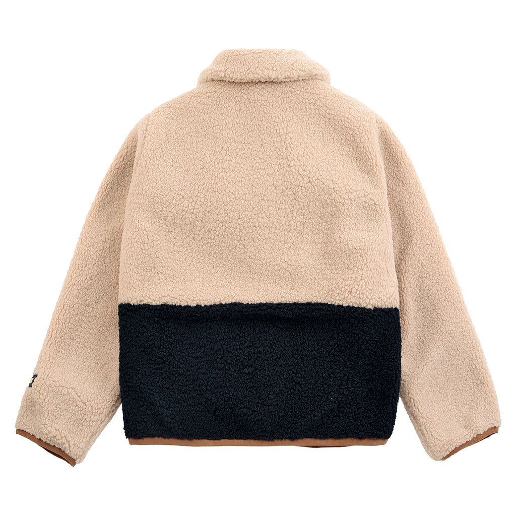 Bobo Choses Child Reversible Teddy Jacket All Over Pixel Abduction Print Brown