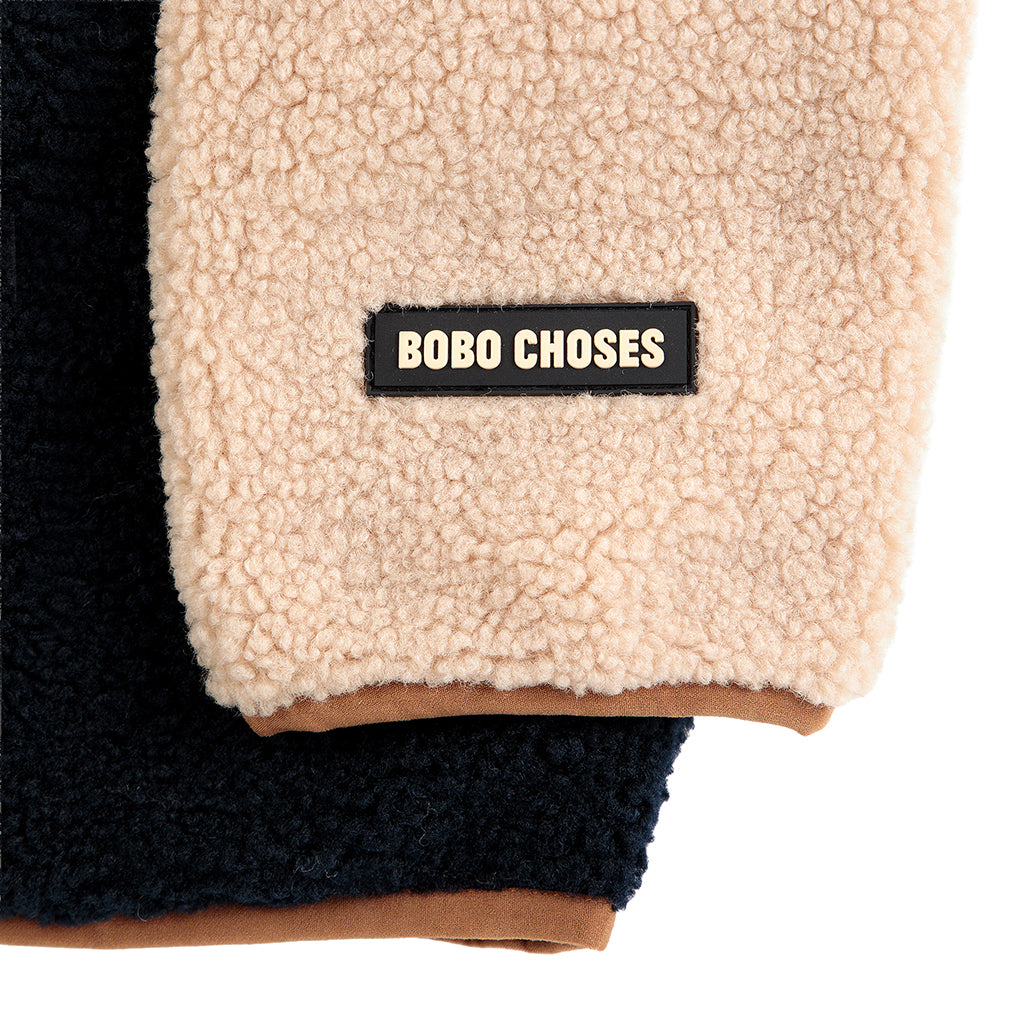 Bobo Choses Child Reversible Teddy Jacket All Over Pixel Abduction Print Brown