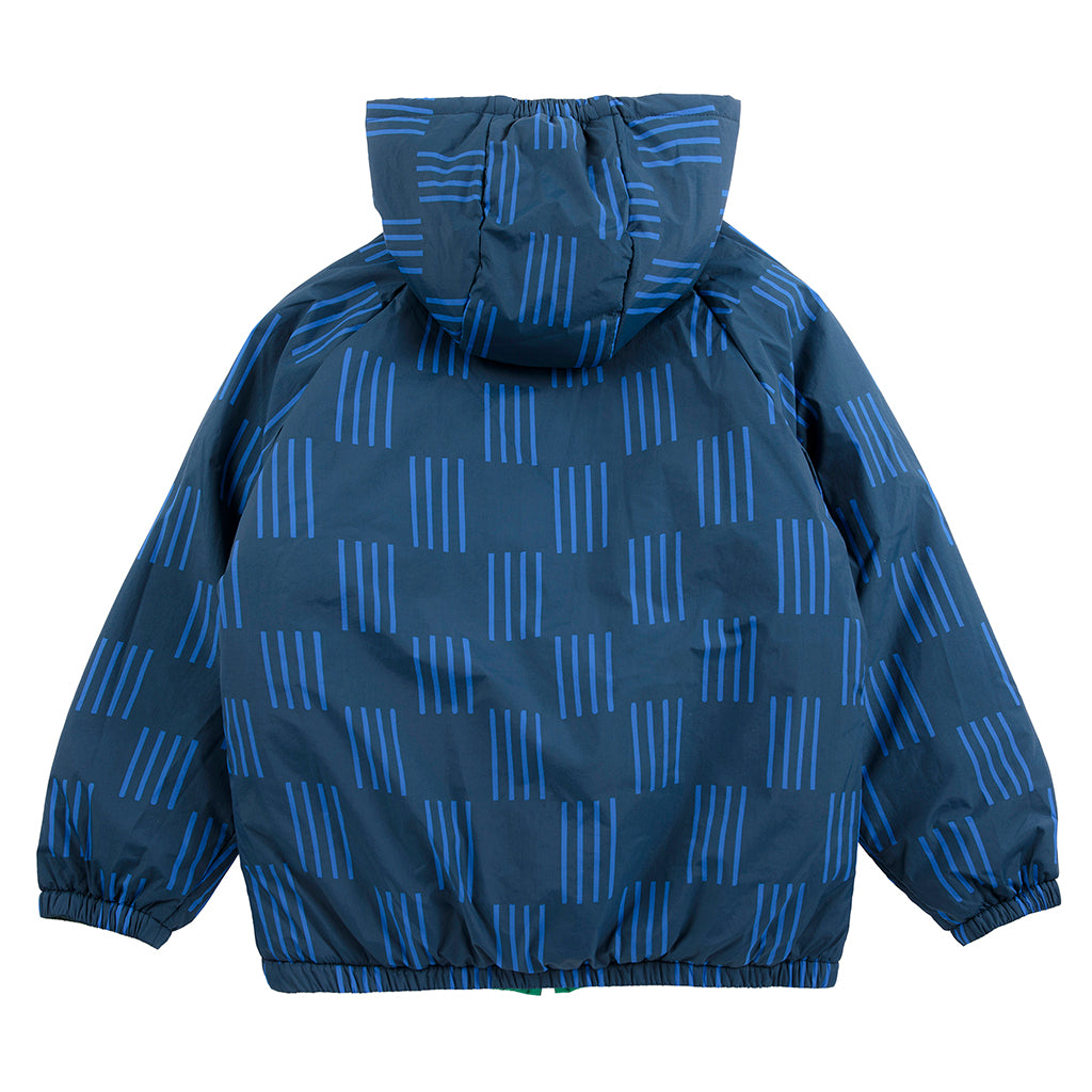 Bobo Choses Child Reversible Jacket All Over Almost Moiré Print Navy Blue