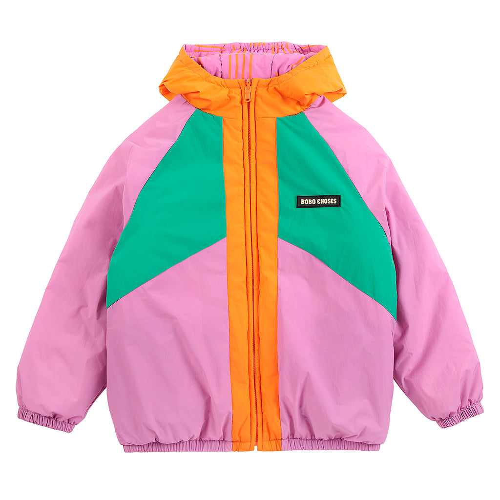Bobo Choses Child Reversible Jacket All Over Almost Moiré Print Fuchsia Pink