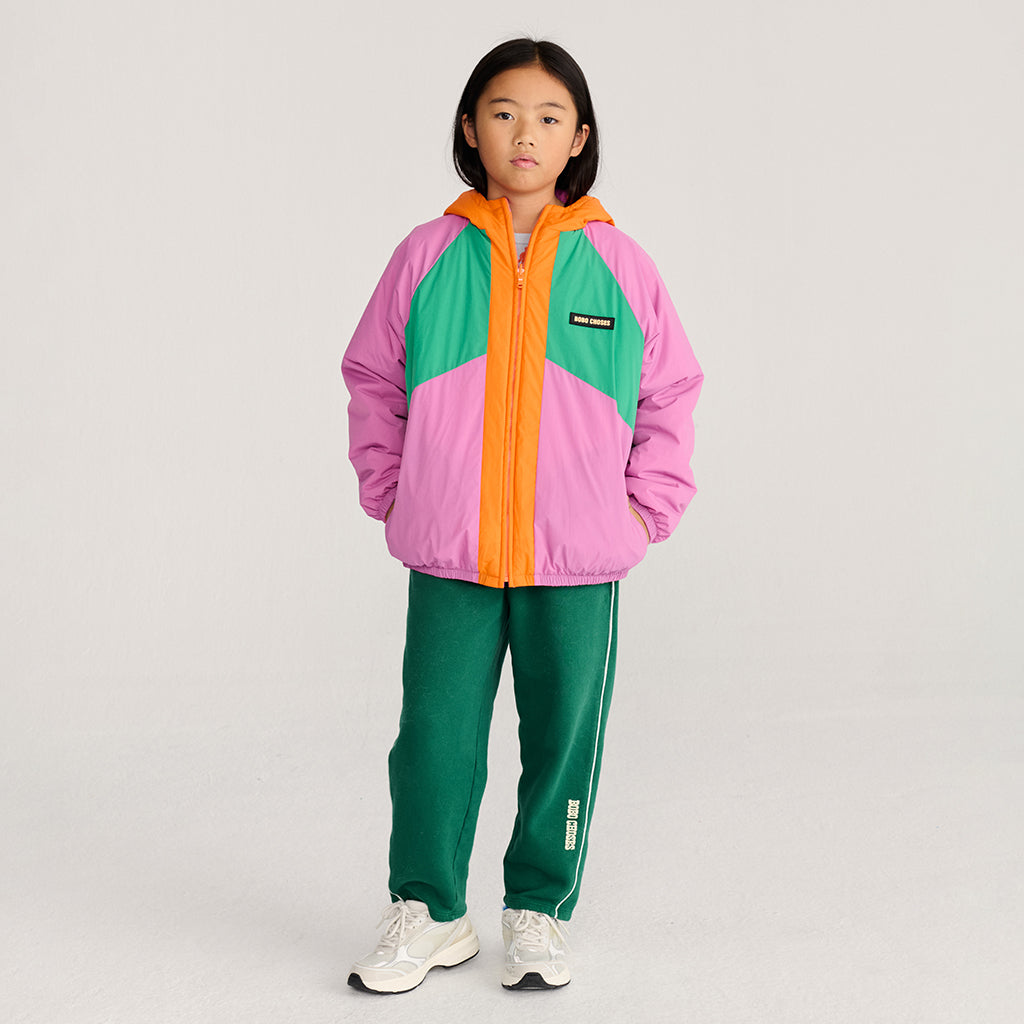 Bobo Choses Child Reversible Jacket All Over Almost Moiré Print Fuchsia Pink