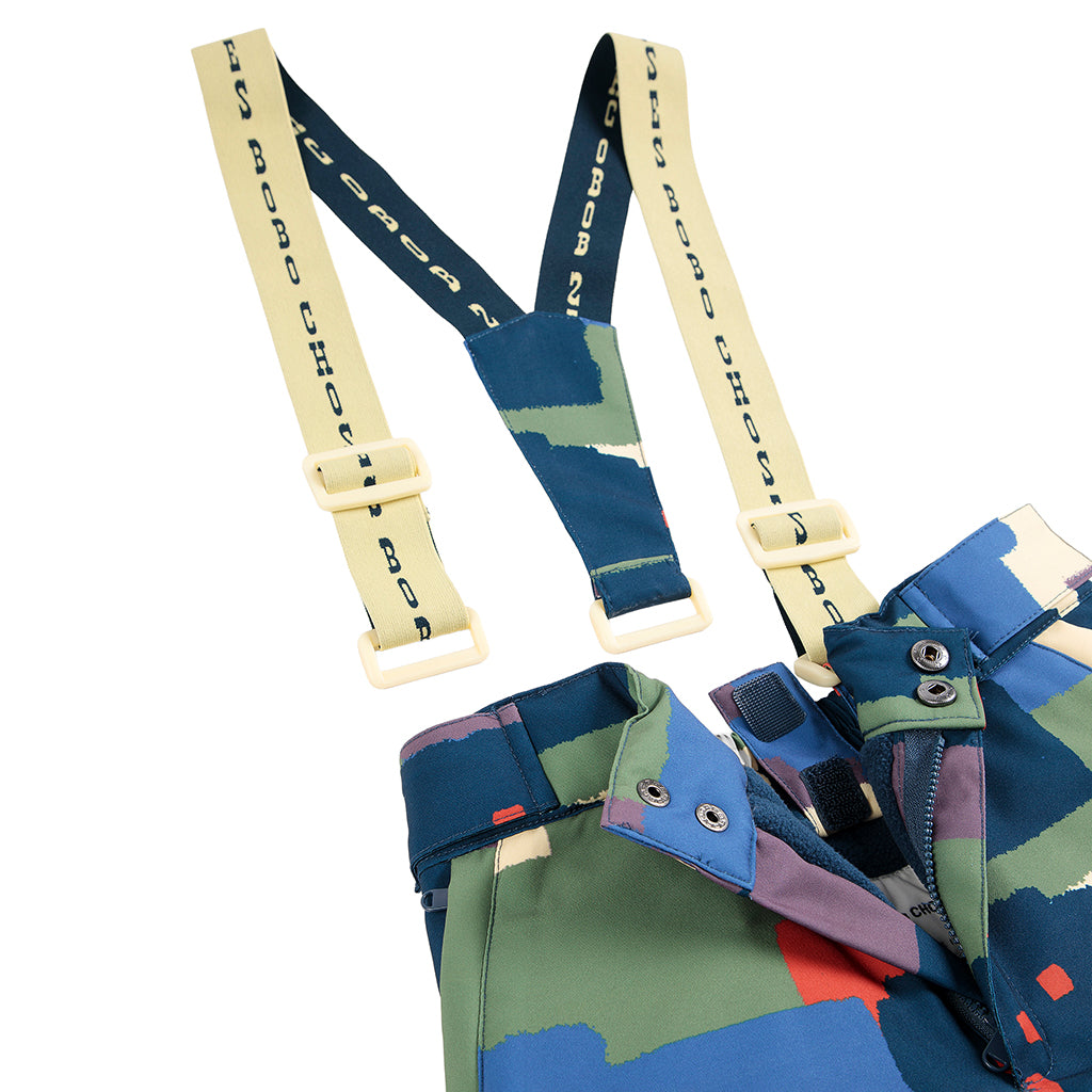 Bobo Choses Child Ski Pants All Over Paint Forest Print Multicolour