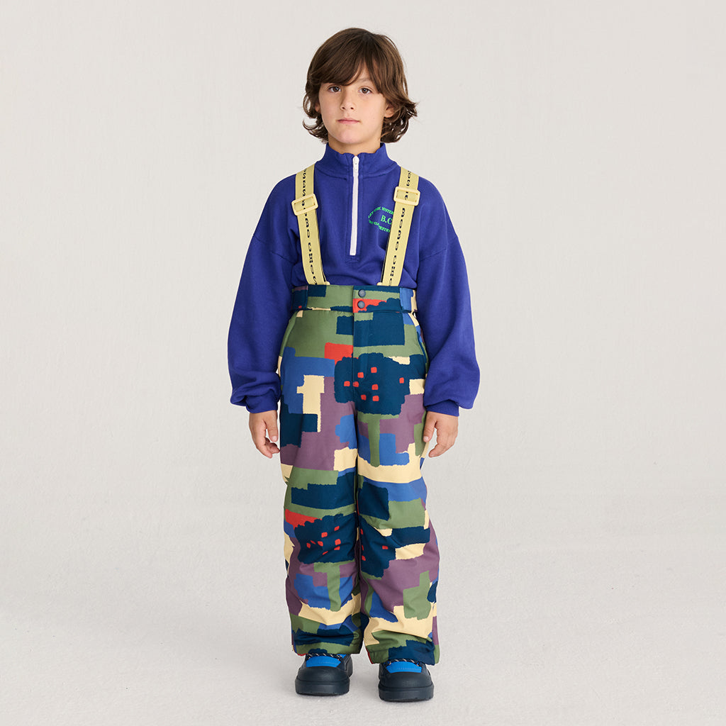 Bobo Choses Child Ski Pants All Over Paint Forest Print Multicolour