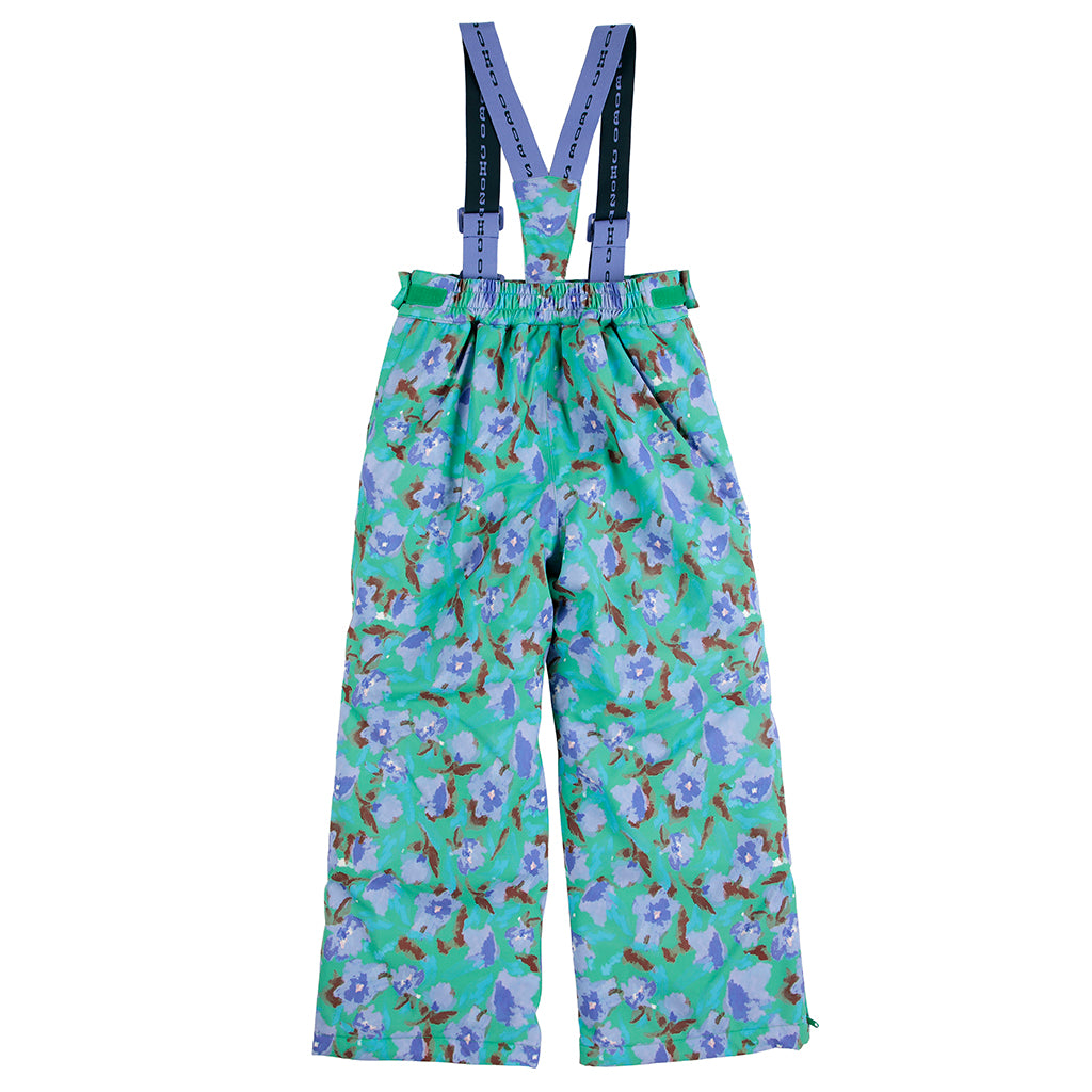 Bobo Choses Child Ski Pants All Over Watercolour Floral Print Green