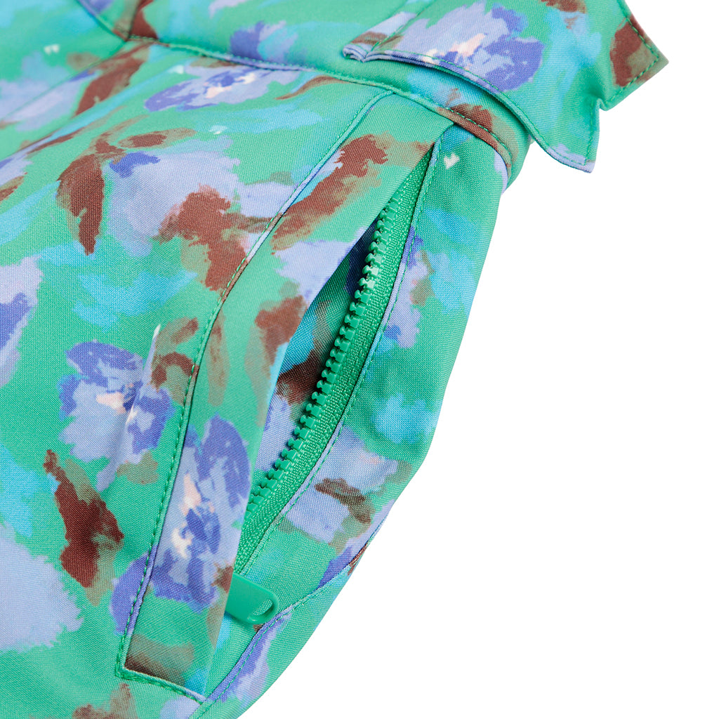 Bobo Choses Child Ski Pants All Over Watercolour Floral Print Green