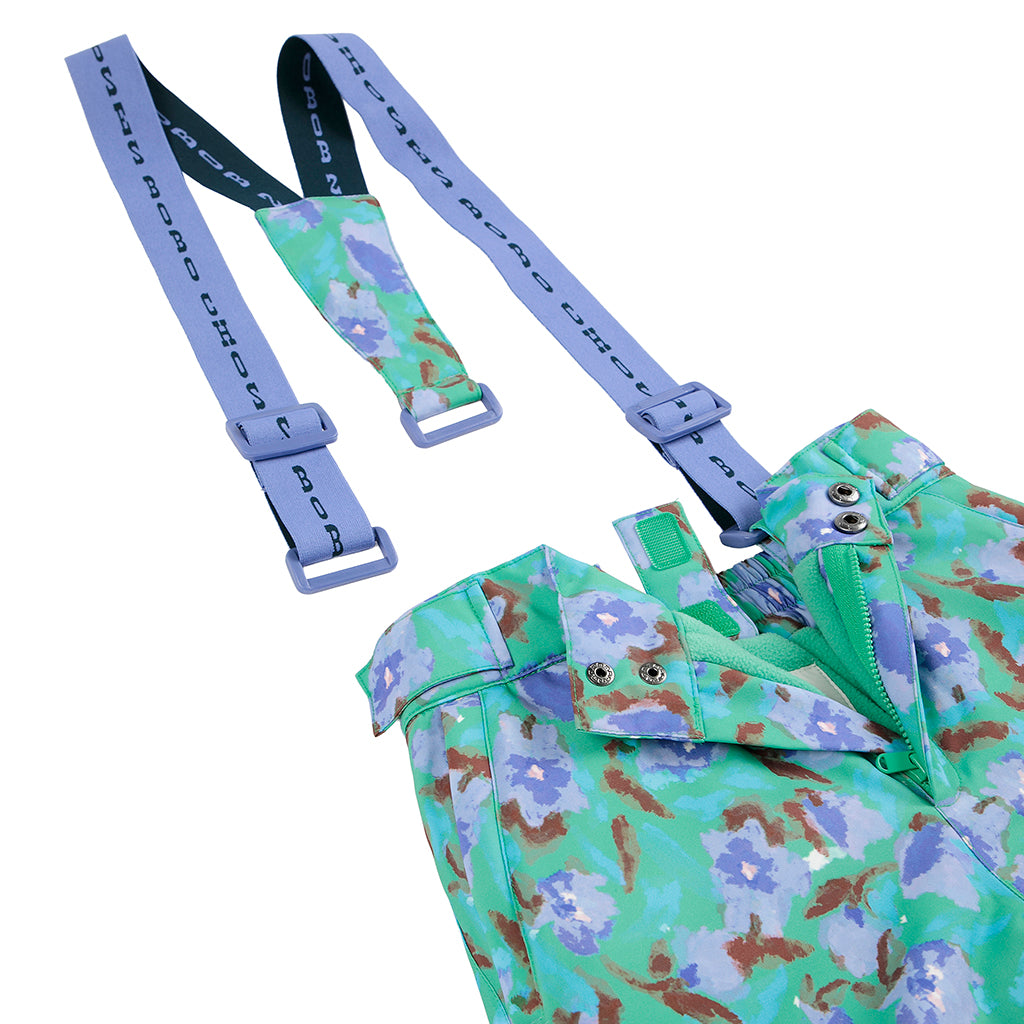 Bobo Choses Child Ski Pants All Over Watercolour Floral Print Green