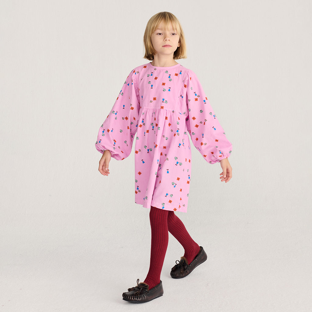 Bobo Choses Child Dress All Over Blossom Print Pink