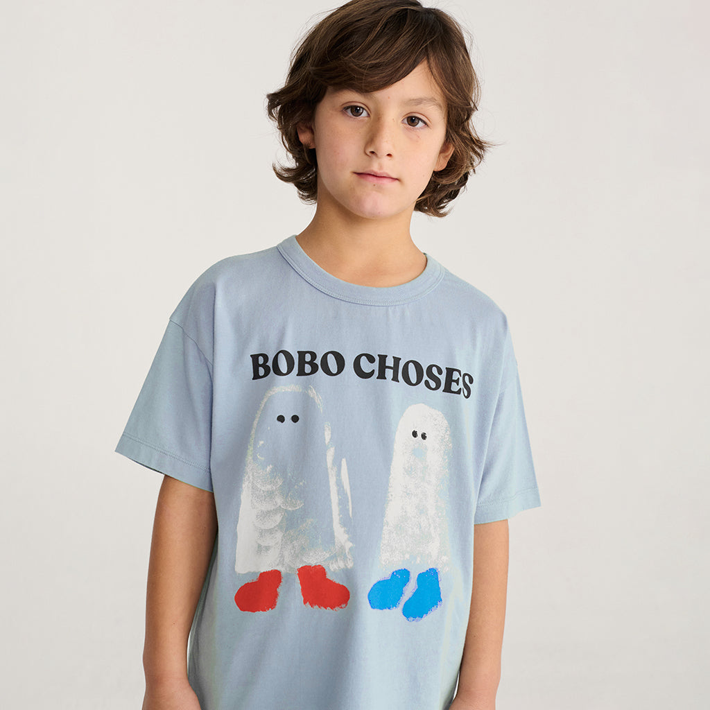 Bobo Choses Child T-shirt Booty Ghosts Print Light Blue