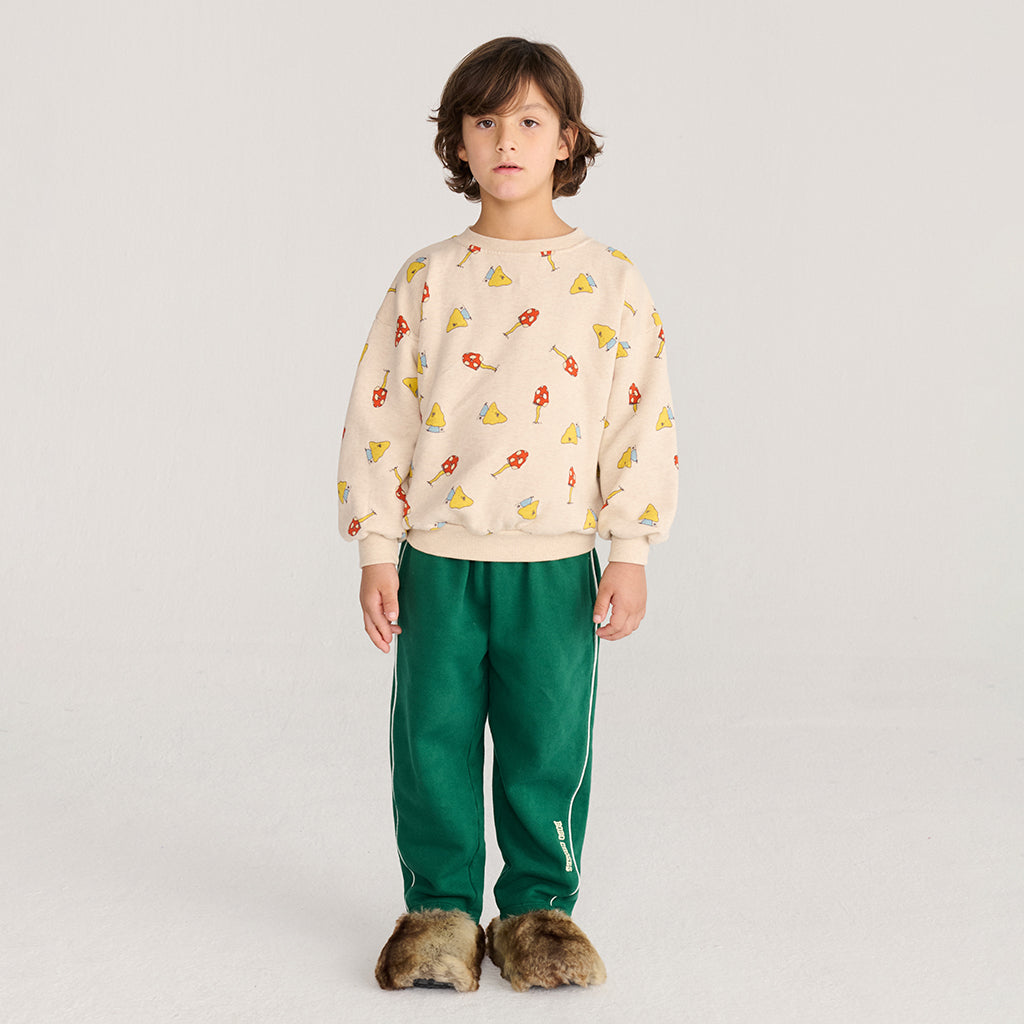 Bobo Choses Child Sweatshirt All Over Mush Monster Duo Print Cream