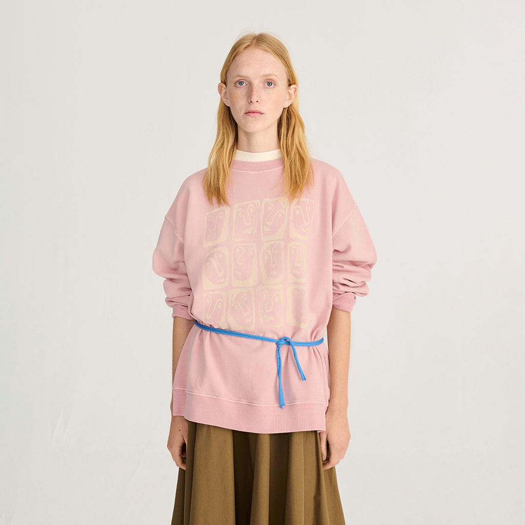 Bobo Choses Woman Sweatshirt Monster Moodboard Print Light Pink