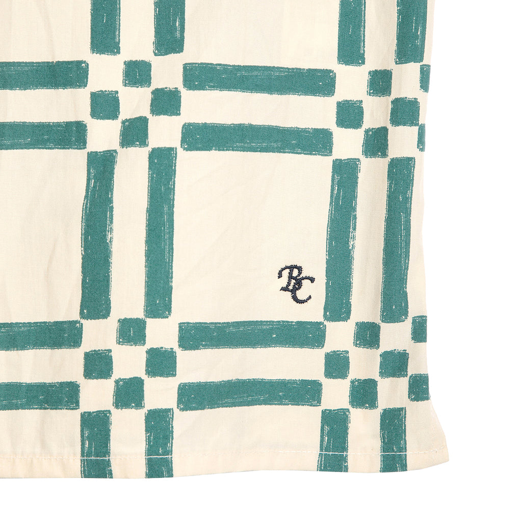 Bobo Choses Woman Shirt All Over Square Print Beige