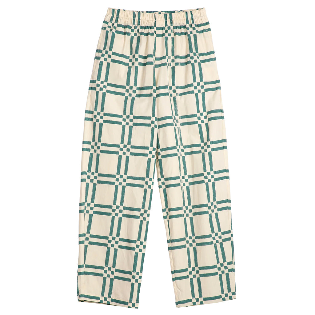Bobo Choses Woman Baggy Pants All Over Square Print Beige