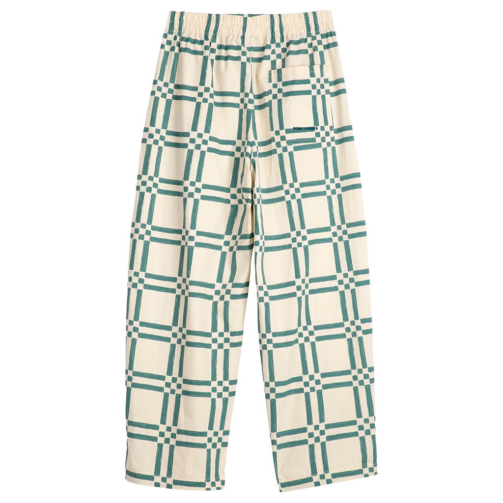 Bobo Choses Woman Baggy Pants All Over Square Print Beige