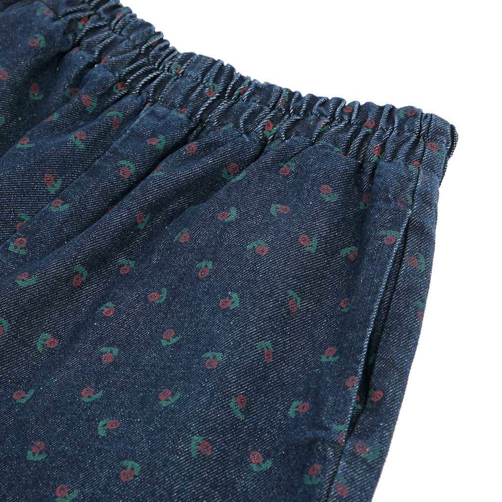 Bobo Choses Woman Denim Cocoon Pants All Over Swamp Whirl Print Navy Blue