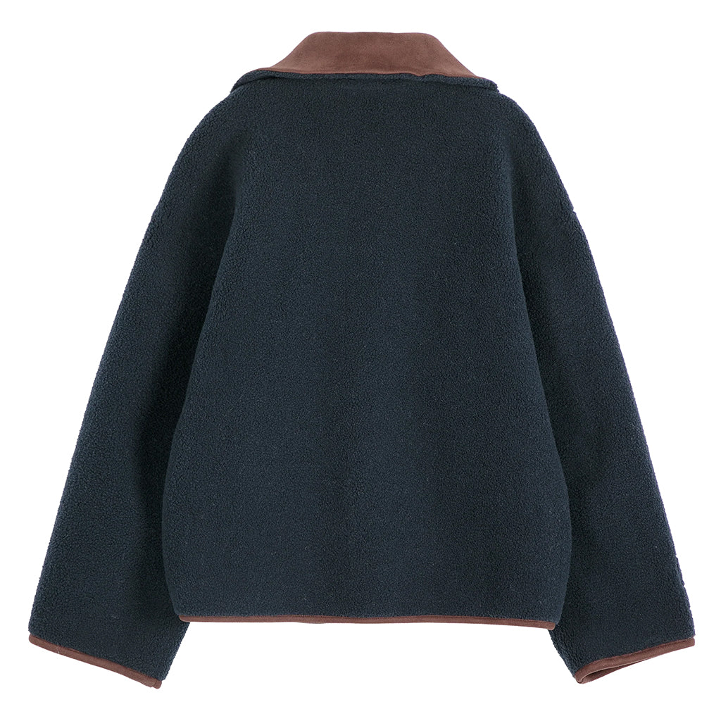 Bobo Choses Woman Reversible Teddy Jacket Dark Brown