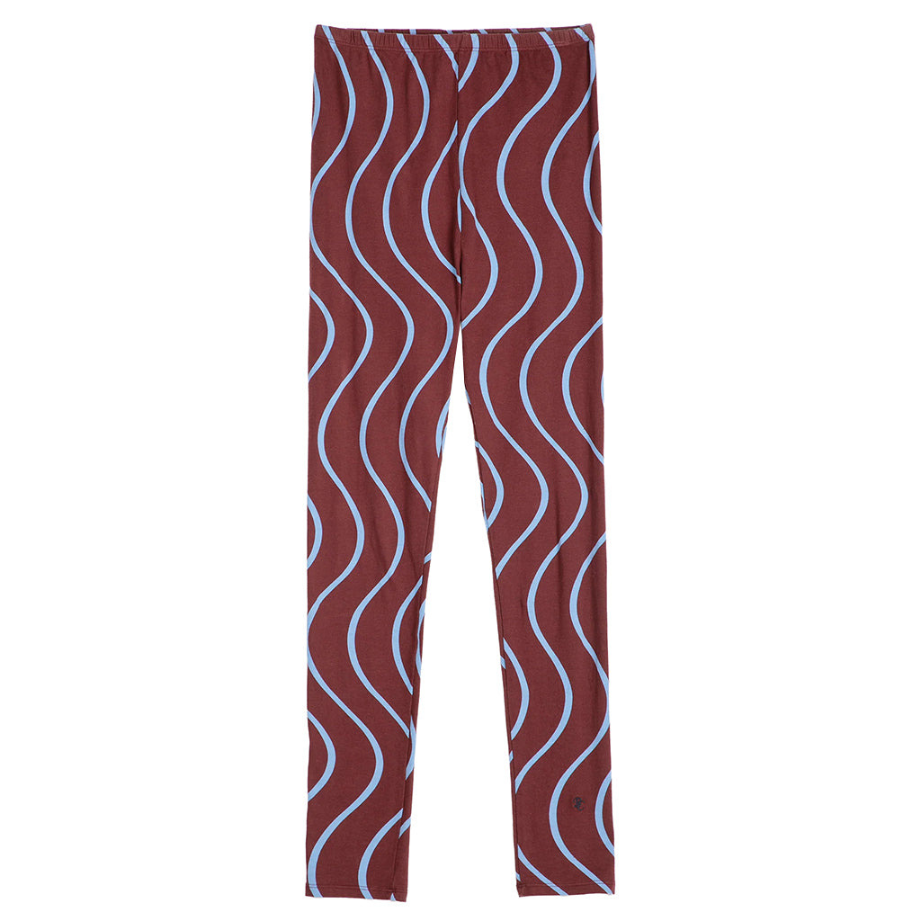 Bobo Choses Woman Leggings Psicodelic Stripes Burgundy Red