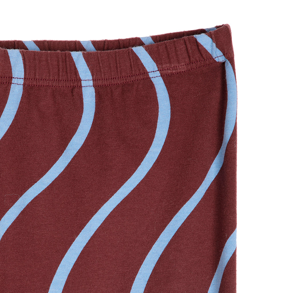 Bobo Choses Woman Leggings Psicodelic Stripes Burgundy Red