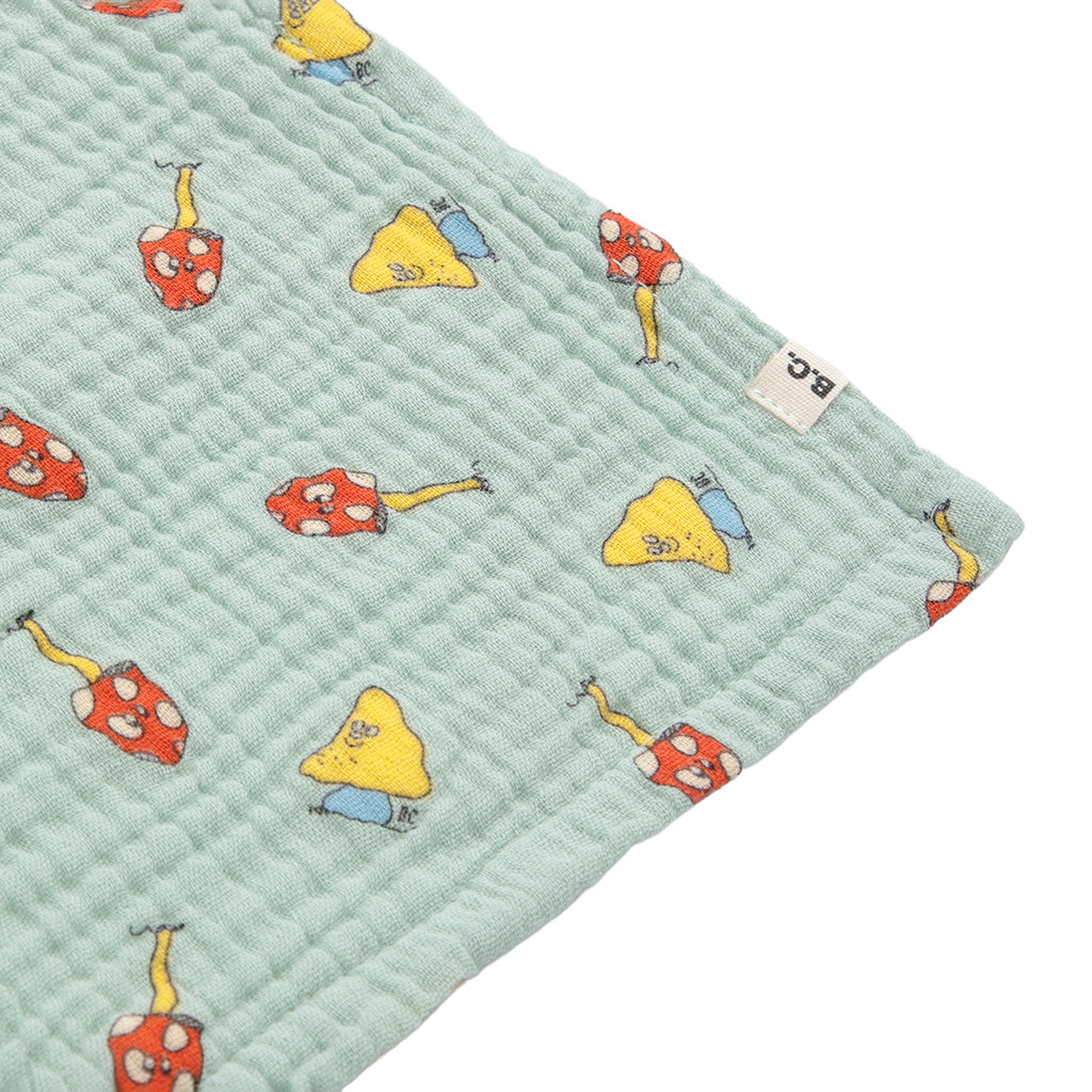 Bobo Choses Baby Blanket All Over Mush Monster Print Green