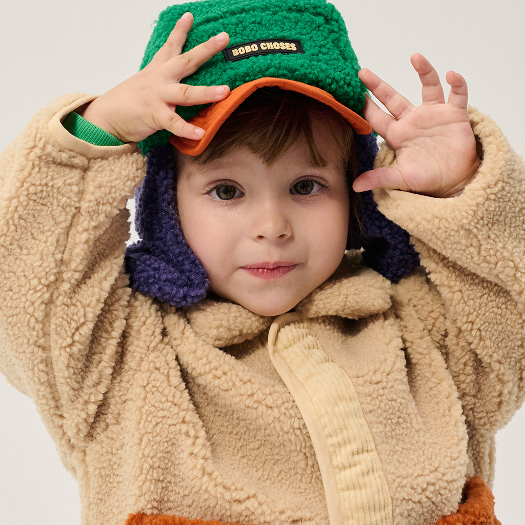 Bobo Choses Baby Teddy Chapka Hat Colourblock Multicolour