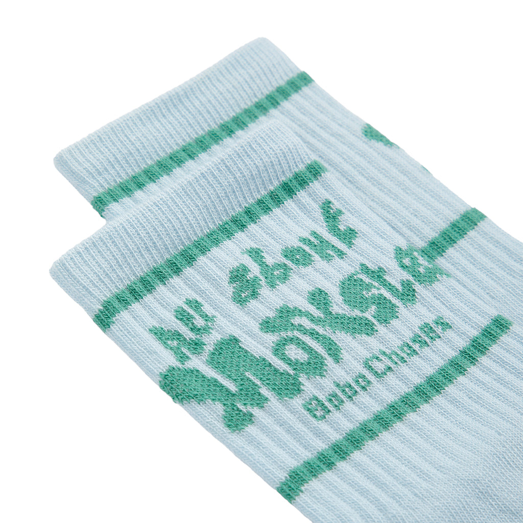 Bobo Choses Child Short Socks All About Monsters Print Light Blue
