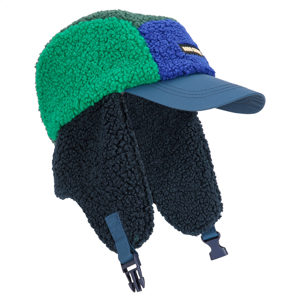 Bobo Choses Child Teddy Chapka Hat Colourblock Navy Blue