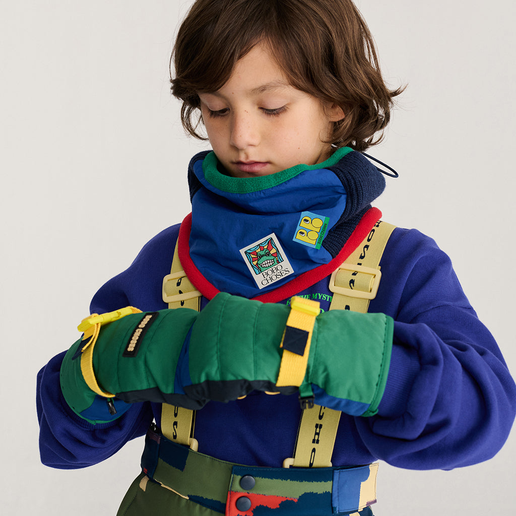 Bobo Choses Child Neck Warmer Scarf Colourblock Blue