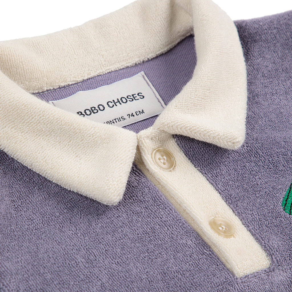 Bobo Choses Baby Happy Dog Polo T-shirt Navy Blue