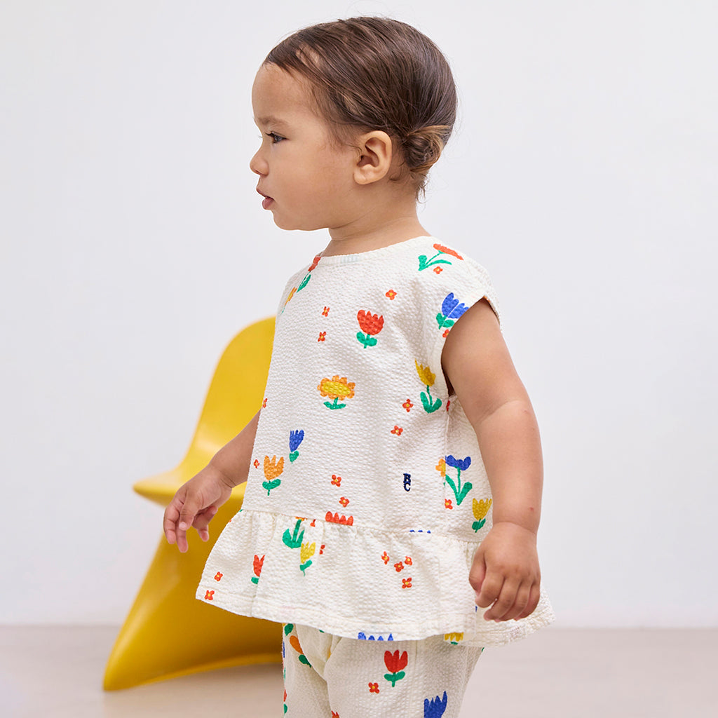 Bobo Choses Baby Garden Party All Over Blouse Cream