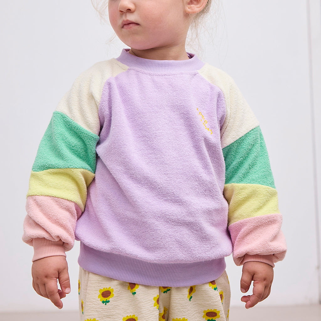 Bobo Choses Baby Colour Block Sweatshirt Lavender Purple