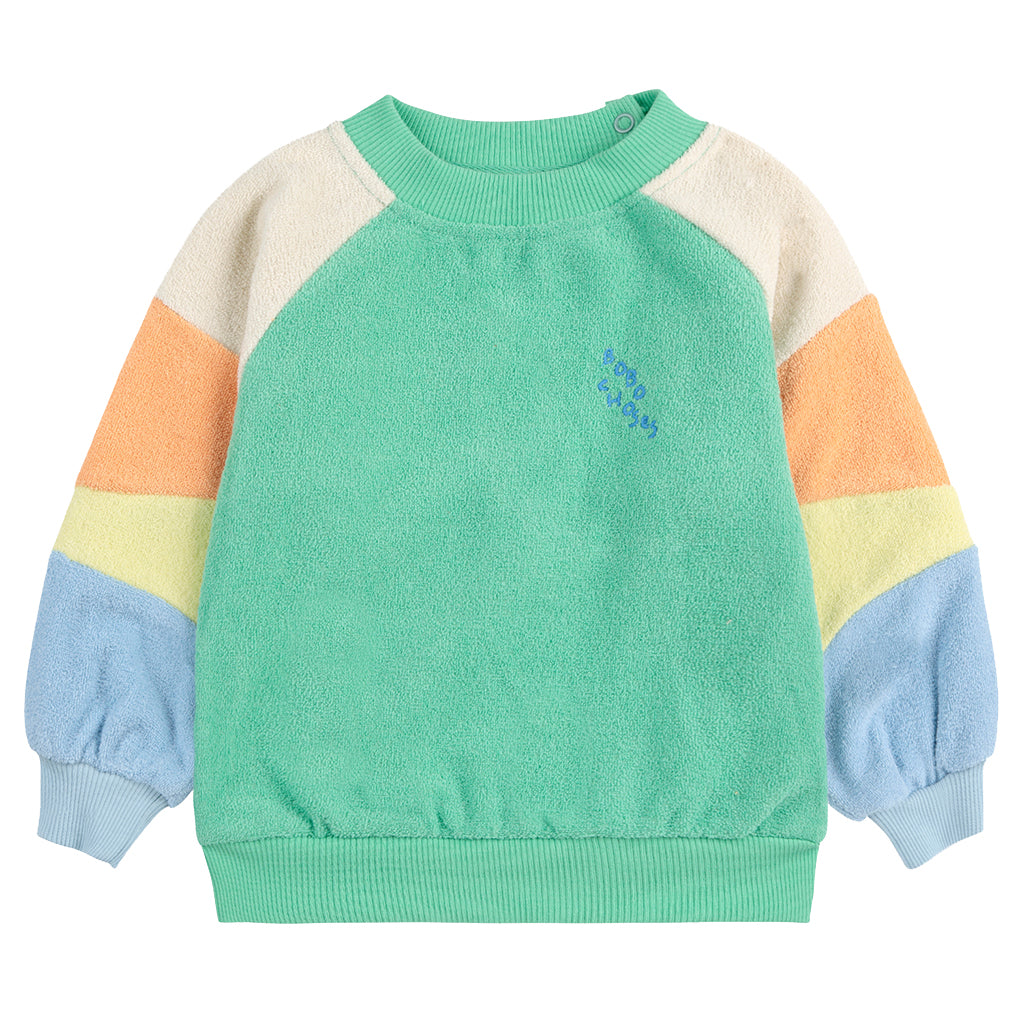 Bobo Choses Baby Colour Block Sweatshirt Light Green