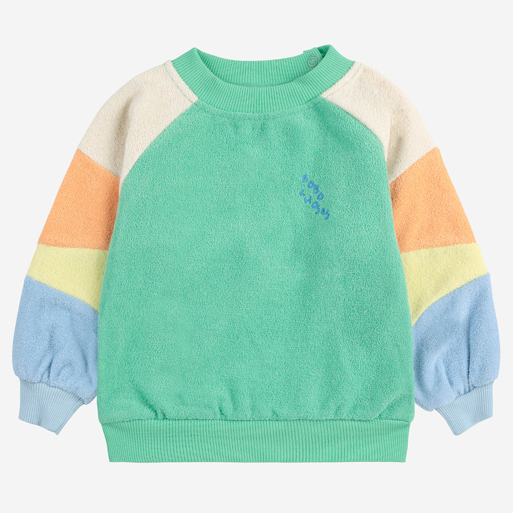 Bobo Choses Baby Colour Block Sweatshirt Light Green